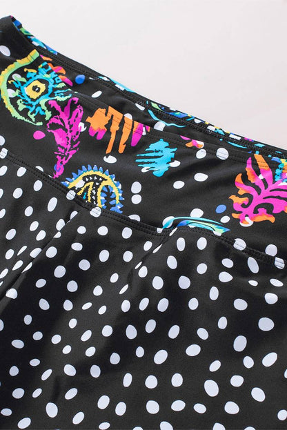 Dotted Print Tankini Swimwear Set