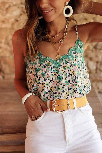 Embroidered Boho Floral Camisole