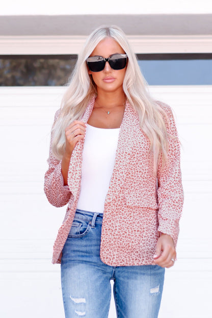 Light Pink/Tan Printed Blazer