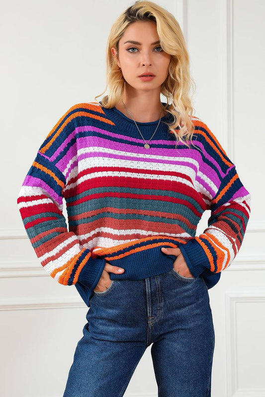 Boho Fashion Drop Shoulder Baggy Sweater