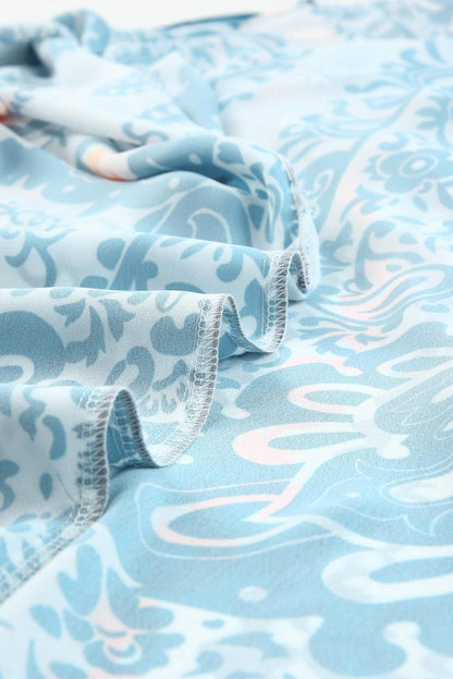 Paisley Mix Pattern Print Long Kimono