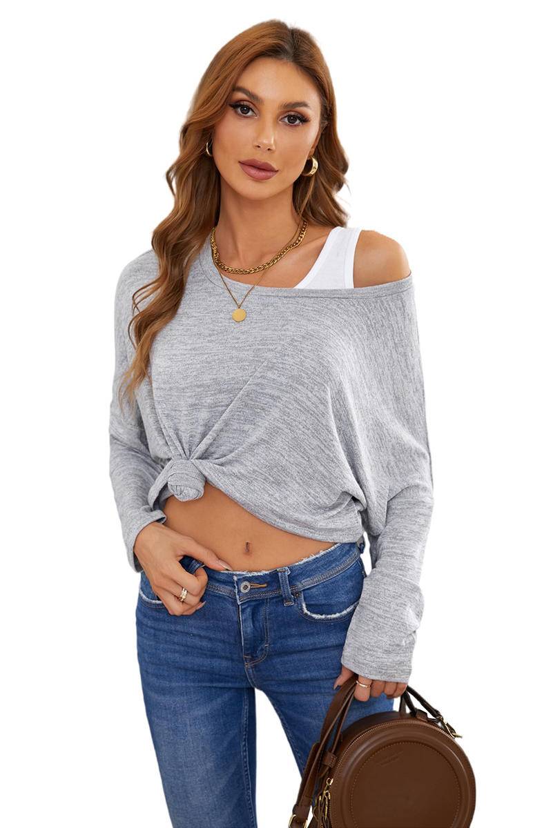 Loose Round Neck Long Sleeve Top