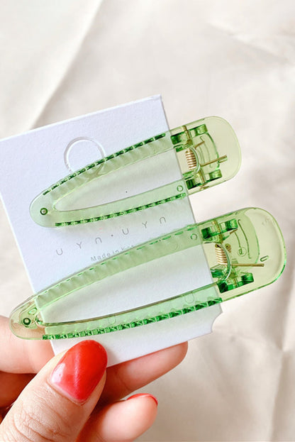 Clear Transparent Two Piece Hair Clip