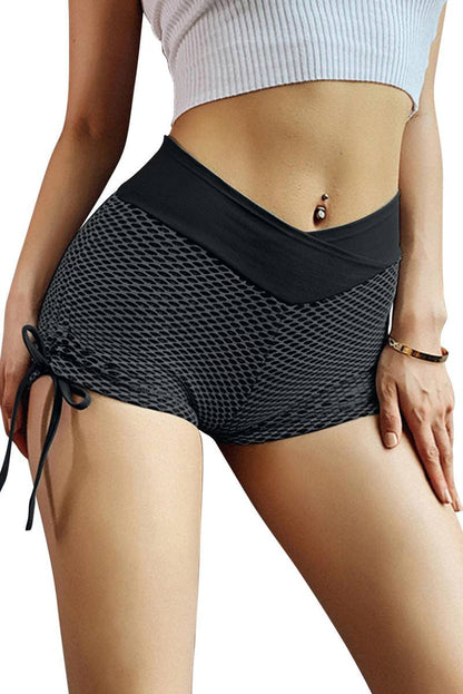 Side Drawstring Anti High Waist Butt Lift Shorts