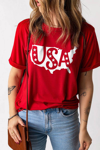 Independent Day USA Star Graphic T-Shirt